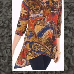 #3/40 Chico's Multicolor Paisley Tunic Top
